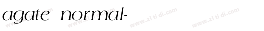 agate normal字体转换